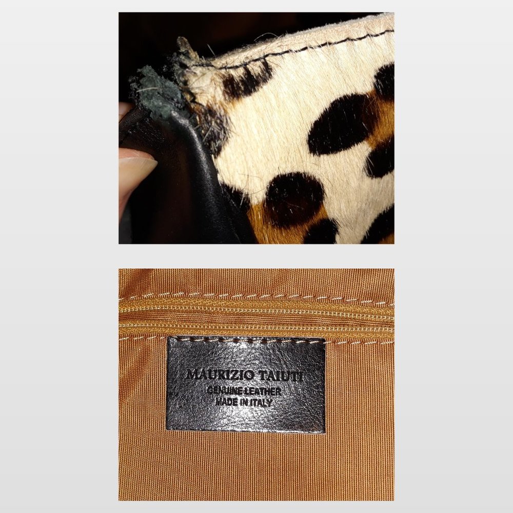 *Maurizio Taiuti Leopard Calf Hair Leather Tote Italy - Picture 13 of 13